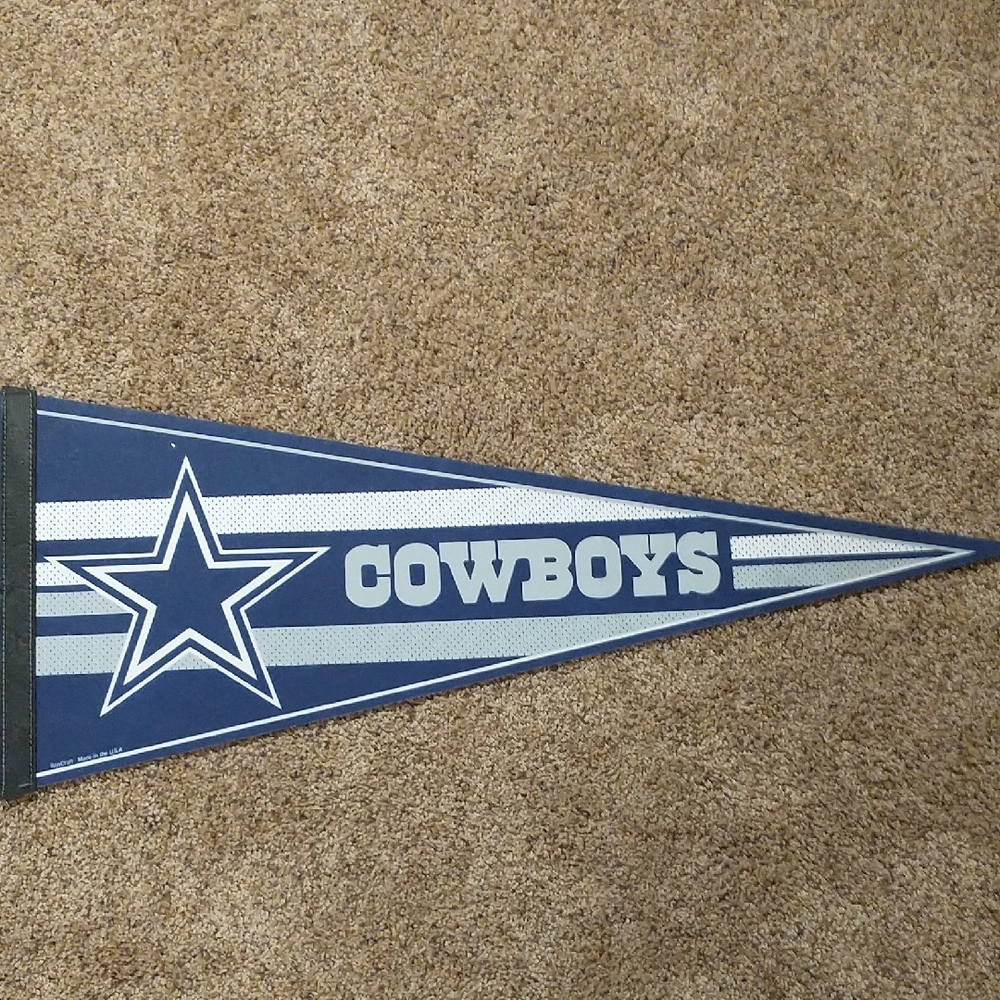NFL Cowboys Blue and White Wall Pennant